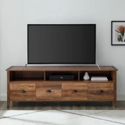 4 Drawer Farmhouse TV Stand For TVs Up To 80" - Saracina Home -Home Furniture Shop GUEST 96a5e6bf bea8 466a b714 93192818c2e9