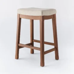 Candor Wood And Upholstered Saddle Counter Height Barstool - Threshold™ -Home Furniture Shop GUEST 9752c844 5eab 4428 9bc4 84b07e39c310