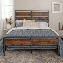 Queen Urban Chic Metal And Wood Plank Bed Brown - Saracina Home 15 Queen Urban Chic Metal And Wood Plank Bed Brown - Saracina Home -Home Furniture Shop GUEST 9ba450b4 e465 46ef 9f8f 881f1960dbc8