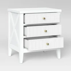 Wrentham Beadboard Farmhouse 3 Drawer Nightstand White - Threshold™ -Home Furniture Shop GUEST 9ed7fc48 a90d 4ecd 8fe5 c020545e0a69