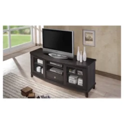 Walda Wood Cabinet With 2 Sliding Doors And 1 Drawer TV Stand For TVs Up To 60" Dark Brown/Gray - Baxton Studio 9 Walda Wood Cabinet With 2 Sliding Doors And 1 Drawer TV Stand For TVs Up To 60" Dark Brown/Gray - Baxton Studio -Home Furniture Shop GUEST 9f09957a a777 49ef 99ba 842d275e8cda