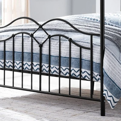 Queen Earhart Traditional Iron Canopy Bed - Christopher Knight Home 5 Queen Earhart Traditional Iron Canopy Bed - Christopher Knight Home - Image 3