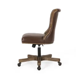 Coulee Contemporary Upholstered Roll Back Swivel Office Chair Dark Brown/Natural - Christopher Knight Home 18 Coulee Contemporary Upholstered Roll Back Swivel Office Chair Dark Brown/Natural - Christopher Knight Home -Home Furniture Shop GUEST a7434c73 f11e 4c84 9a08 1fbc19ccdd3c