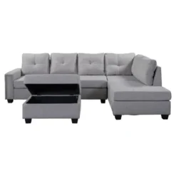 108" Reversible L-Shape Sectional Sofa Couch With Storage Ottoman-ModernLuxe -Home Furniture Shop GUEST a9ce32c3 fc5c 4bb1 b03d cb528c5420d4