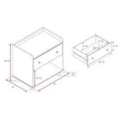 Set Of 2 Katie Transitional Tray Top 1 Drawer Solid Wood Nightstands Caramel - Saracina Home -Home Furniture Shop GUEST aa86a644 1088 4491 99db ac863c4ab818