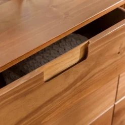 Mid-Century Modern Groove Wood 6 Drawer Dresser - Saracina Home -Home Furniture Shop GUEST acae644a 11b4 4991 825d c7f6901a557e