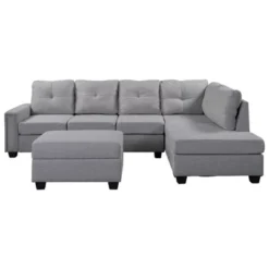 108" Reversible L-Shape Sectional Sofa Couch With Storage Ottoman-ModernLuxe -Home Furniture Shop GUEST ad1c856a 1ef9 49cf 8a82 908837822cc2