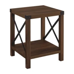 Sophie Rustic Industrial X Frame Side Table - Saracina Home -Home Furniture Shop GUEST b38fb952 0582 4a7b a09a bddaae21d7c2
