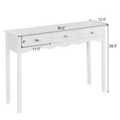 Costway Console Table Hall Table Side Table Desk Accent Table 3 Drawers Entryway White 13 Costway Console Table Hall Table Side Table Desk Accent Table 3 Drawers Entryway White -Home Furniture Shop GUEST b544da82 60f3 444c b5e9 c9af0d1179f6