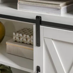 Transitional Sliding Barndoor Highboy TV Stand For TVs Up To 58" - Saracina Home 31 Transitional Sliding Barndoor Highboy TV Stand For TVs Up To 58" - Saracina Home -Home Furniture Shop GUEST b5a3e537 90f4 4e58 a208 0c36538d1d04