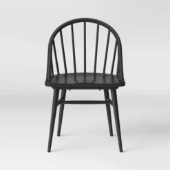 2pk Adwolf Rounded Spindle Dining Chairs Black - Threshold™ -Home Furniture Shop GUEST b73366f6 2ccc 4621 929a 1dd8fc28ea92