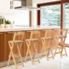 Costway Set Of 4 Bamboo Folding Barstools Counter Height Dining Chairs Installation Free -Home Furniture Shop GUEST b8715a6f 722b 4892 aed6 84490194a6a2