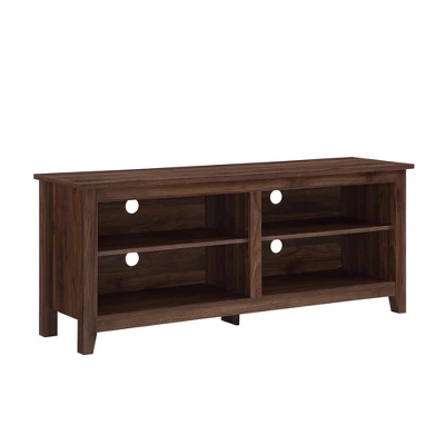 Transitional 4 Cubby Wood Open Storage TV Stand For TVs Up To 65"- Saracina Home 14 Transitional 4 Cubby Wood Open Storage TV Stand For TVs Up To 65"- Saracina Home - Image 12