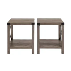 Set Of 2 Sophie Rustic Farmhouse X Frame Side Tables - Saracina Home -Home Furniture Shop GUEST ba192e9c bdb3 4fbc b015 1e016932d4a2