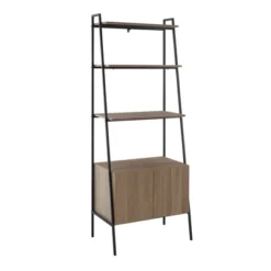 72" Open Shelf And Closed Storage Cabinet Ladder Bookcase - Saracina Home 21 72" Open Shelf And Closed Storage Cabinet Ladder Bookcase - Saracina Home -Home Furniture Shop GUEST bb53bc77 9ac3 477a ab20 0e515d00902d