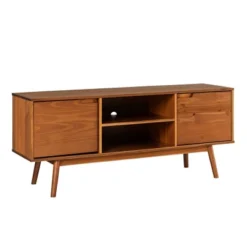 Solid Wood Mid-Century Modern TV Stand For TVs Up To 65" - Saracina Home -Home Furniture Shop GUEST bcf10612 ab1c 44cb 835f 7b34eadc967d
