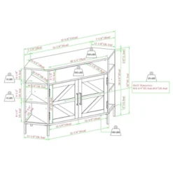 Atticus Modern Farmhouse 2 Door Corner TV Stand For TVs Up To 55" Rustic Oak - Saracina Home -Home Furniture Shop GUEST be7fd8ed 5976 4d60 b751 9a39a330340e