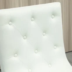 HOMCOM Bar Stools Set Of 2, Swivel Bar Chairs, 25.5" High Fabric Tufted Breakfast Barstools For Kitchen Counter, Cream White -Home Furniture Shop GUEST c6894d97 b617 48f0 a8ab de2d9f3bba9e