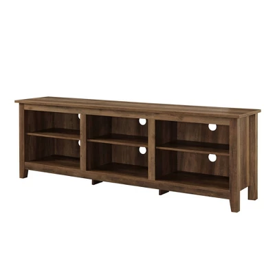 Transitional 6 Cubby Wood Open Storage Wood TV Stand For TVs Up To 80"- Saracina Home 14 Transitional 6 Cubby Wood Open Storage Wood TV Stand For TVs Up To 80"- Saracina Home - Image 12