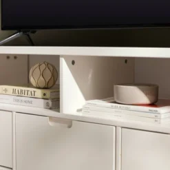 Cara Mid-Century Modern 3 Drawer Corner TV Stand For TVs Up To 58" - Saracina Home -Home Furniture Shop GUEST c84185b3 2218 44f2 8f9f 46919812d8aa