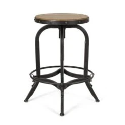 2pc Farmdale Industrial Firwood Adjustable Height Swivel Counter Height Barstools Antique Natural/Pewter - Christopher Knight Home -Home Furniture Shop GUEST cc6898ca 0bf1 498a 9b18 74f4d0ebc51f