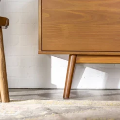 Solid Wood Mid-Century Modern TV Stand For TVs Up To 65" - Saracina Home -Home Furniture Shop GUEST cda6b074 d568 4d66 b464 601370e6db11