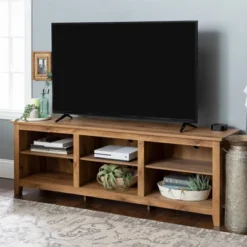 Transitional 6 Cubby Wood Open Storage Wood TV Stand For TVs Up To 80"- Saracina Home 23 Transitional 6 Cubby Wood Open Storage Wood TV Stand For TVs Up To 80"- Saracina Home -Home Furniture Shop GUEST ce83f227 95ad 48d0 9fb8 48e192d8fef5