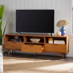 Cara 3 Drawer Mid-Century Modern 3 Drawer TV Stand For TVs Up To 80" - Saracina Home 26 Cara 3 Drawer Mid-Century Modern 3 Drawer TV Stand For TVs Up To 80" - Saracina Home -Home Furniture Shop GUEST d0c50bac b70e 4f4a 80ee 5b7b6555975b