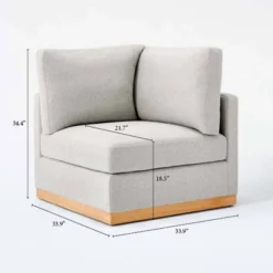 Woodland Hills Modular Sectional Corner Light Gray - Threshold™ Designed With Studio McGee -Home Furniture Shop GUEST d13a80c0 94a7 4a14 807c 01f454d7e453