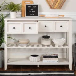 48" Farmhouse Solid Wood 2 Drawer Buffet White - Saracina Home 18 48" Farmhouse Solid Wood 2 Drawer Buffet White - Saracina Home -Home Furniture Shop GUEST d14be0db 9591 4712 bd66 b181051f2d7c