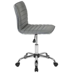 Emma And Oliver Low Back Designer Armless Ribbed Swivel Task Office Chair -Home Furniture Shop GUEST d394aa10 3e64 4291 bb66 fd26bd217653