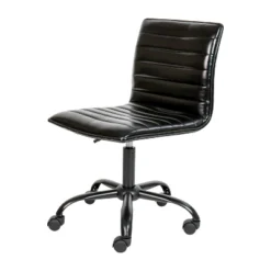 Emma And Oliver Low Back Designer Armless Ribbed Swivel Task Office Chair -Home Furniture Shop GUEST d6cdbbf8 c011 4365 98a9 c575005da00d