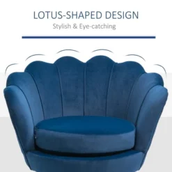 HomCom Elegant Velvet Upholstered Accent Leisure Club Chair With Gold Metal Legs -Home Furniture Shop GUEST d82b585e 3da8 4dc5 88b0 ed97c7dde64b