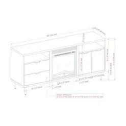 Ronan Modern Storage With Electric Fireplace TV Stand For TVs Up To 65" - Saracina Home -Home Furniture Shop GUEST d88f95c5 b2a0 4d08 8b46 da4db4bc3efd