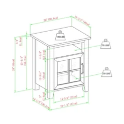 Transitional Classic Windowpane Storage Side Table - Saracina Home -Home Furniture Shop GUEST dad8aa65 d963 49c7 bda3 78b3efe46282