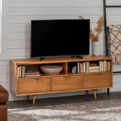 Cara Mid-Century Modern 3 Drawer TV Stand For TVs Up To 65" - Saracina Home 34 Cara Mid-Century Modern 3 Drawer TV Stand For TVs Up To 65" - Saracina Home -Home Furniture Shop GUEST dcaab5ac 058b 4924 9bcd 1774bd23a9f2