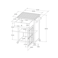 Windham Wood Top Kitchen Cart - Black - Threshold™ -Home Furniture Shop GUEST dea9d574 4d43 47af 9b54 441db16c8996