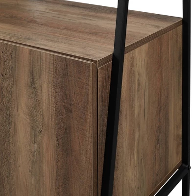 72" Open Shelf And Closed Storage Cabinet Ladder Bookcase - Saracina Home 6 72" Open Shelf And Closed Storage Cabinet Ladder Bookcase - Saracina Home - Image 4