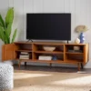 Solid Wood Mid-Century Modern TV Stand For TVs Up To 80" - Saracina Home -Home Furniture Shop GUEST e6cc470b 2738 4deb 9774 bf0bc3760f1c