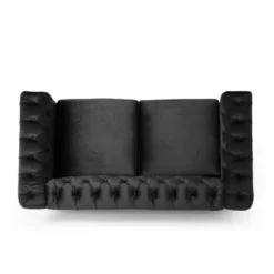 Brinkhaven Modern Glam Tufted Velvet Loveseat With Nailhead Trim - Christopher Knight Home -Home Furniture Shop GUEST eca0083e 5ef9 4c65 8bae c89aa70087b7
