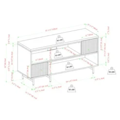 Modern Reeded Door Extendable TV Stand For TVs Up To 50" - Saracina Home 25 Modern Reeded Door Extendable TV Stand For TVs Up To 50" - Saracina Home -Home Furniture Shop GUEST ed00bd4f d172 4e6a 8f8e 03cd201c95f3