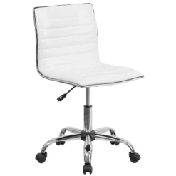Emma And Oliver Low Back Designer Armless Ribbed Swivel Task Office Chair -Home Furniture Shop GUEST ef27e240 afc6 4ff8 9de8 1a3f3578ed1b