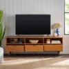 Cara 3 Drawer Mid-Century Modern 3 Drawer TV Stand For TVs Up To 80" - Saracina Home -Home Furniture Shop GUEST f2077998 8439 4299 85cb 3212c3494482