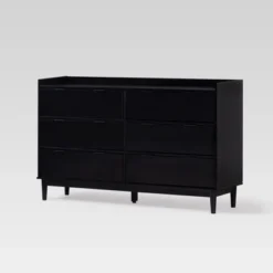Mid-Century Modern Solid Wood 6 Drawer Double Dresser - Saracina Home -Home Furniture Shop GUEST f28737c7 21cc 4ac1 a20c e0fb2c873759