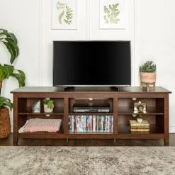 Transitional 6 Cubby Wood Open Storage Wood TV Stand For TVs Up To 80"- Saracina Home 28 Transitional 6 Cubby Wood Open Storage Wood TV Stand For TVs Up To 80"- Saracina Home -Home Furniture Shop GUEST f89b070d c04c 4de6 a143 2ba0bc1fd9f0