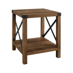 Sophie Rustic Industrial X Frame Side Table - Saracina Home -Home Furniture Shop GUEST f915e628 130c 4cb9 b6c1 9e1deeb835fb