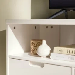 Cara Mid-Century Modern 3 Drawer Corner TV Stand For TVs Up To 58" - Saracina Home -Home Furniture Shop GUEST fb957360 40de 4089 a8ee 5e1e6d667985