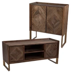 Glacerad Reclaimed Wood Media Console For TVs Upto 50" Brown - Aiden Lane -Home Furniture Shop GUEST fc78f503 8a04 4d7b 8d17 51d39515250f