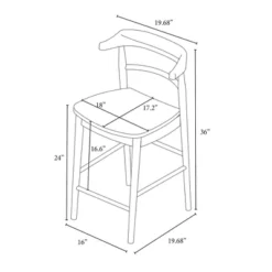 Kaysville Curved Back Wood Counter Height Barstool - Threshold™ Designed With Studio McGee -Home Furniture Shop GUEST fd10f3f7 c840 492c 99c3 22fe1ea36f2d