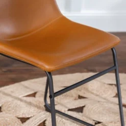 Set Of 2 Laslo Modern Upholstered Faux Leather Dining Chairs - Saracina Home -Home Furniture Shop GUEST fe245bc2 14e4 4821 9570 ac728abc73e4